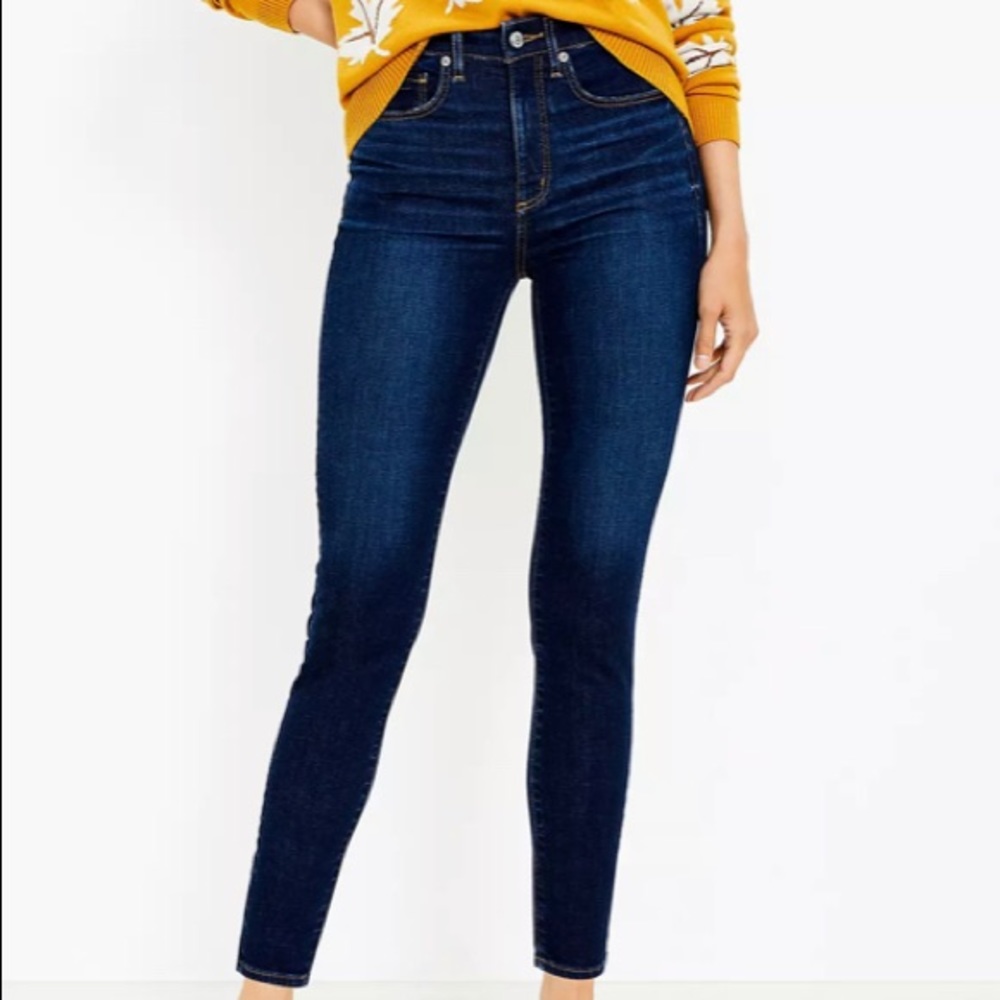 Loft high waisted skinny jeans